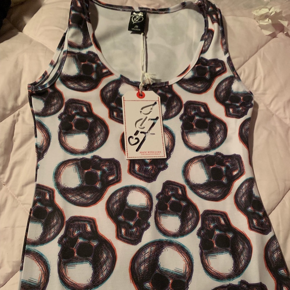 Iron fist white skull of doom tank dress midi